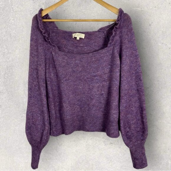 Sezane Mila Jumper Knit Sweater Mohair Merino Wool Purple Size Medium French M - Picture 13 of 15